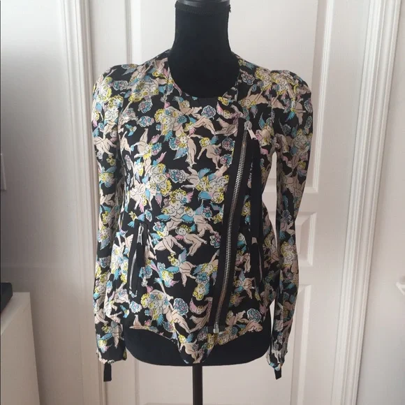 Sonia by Sonia Rykiel Angel Print Windbreaker Jacket - Picture 3 of 6